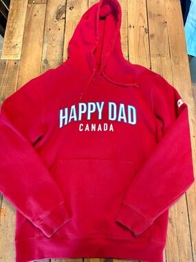 Happy Dad Canada Red Hoodie Sweatshirt - Men's